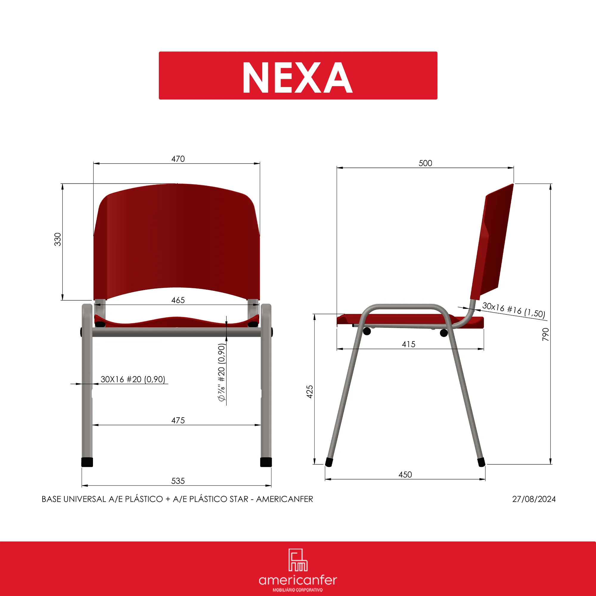 Cadeira Nexa Cadeiras para Coworkings e Igrejas