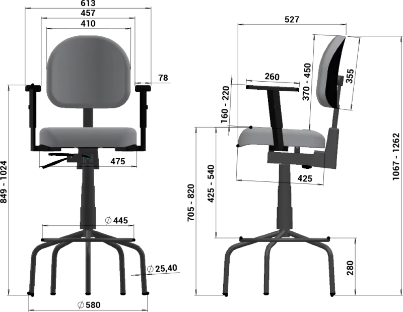 Cadeira Caixa Alta Executiva Extra Confort Fixa - Ergonômica