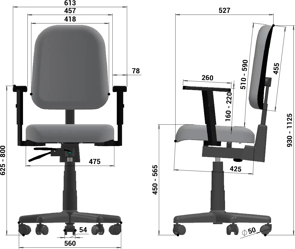 Cadeira Giratória Executiva Alta Extra Confort